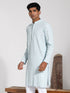 Vastramay Men's Aqua Rayon Kurta